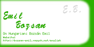 emil bozsan business card